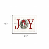 Christmas Joy 4 White Framed Print Wall Art