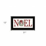 Christmas Noel 2 Black Framed Print Wall Art