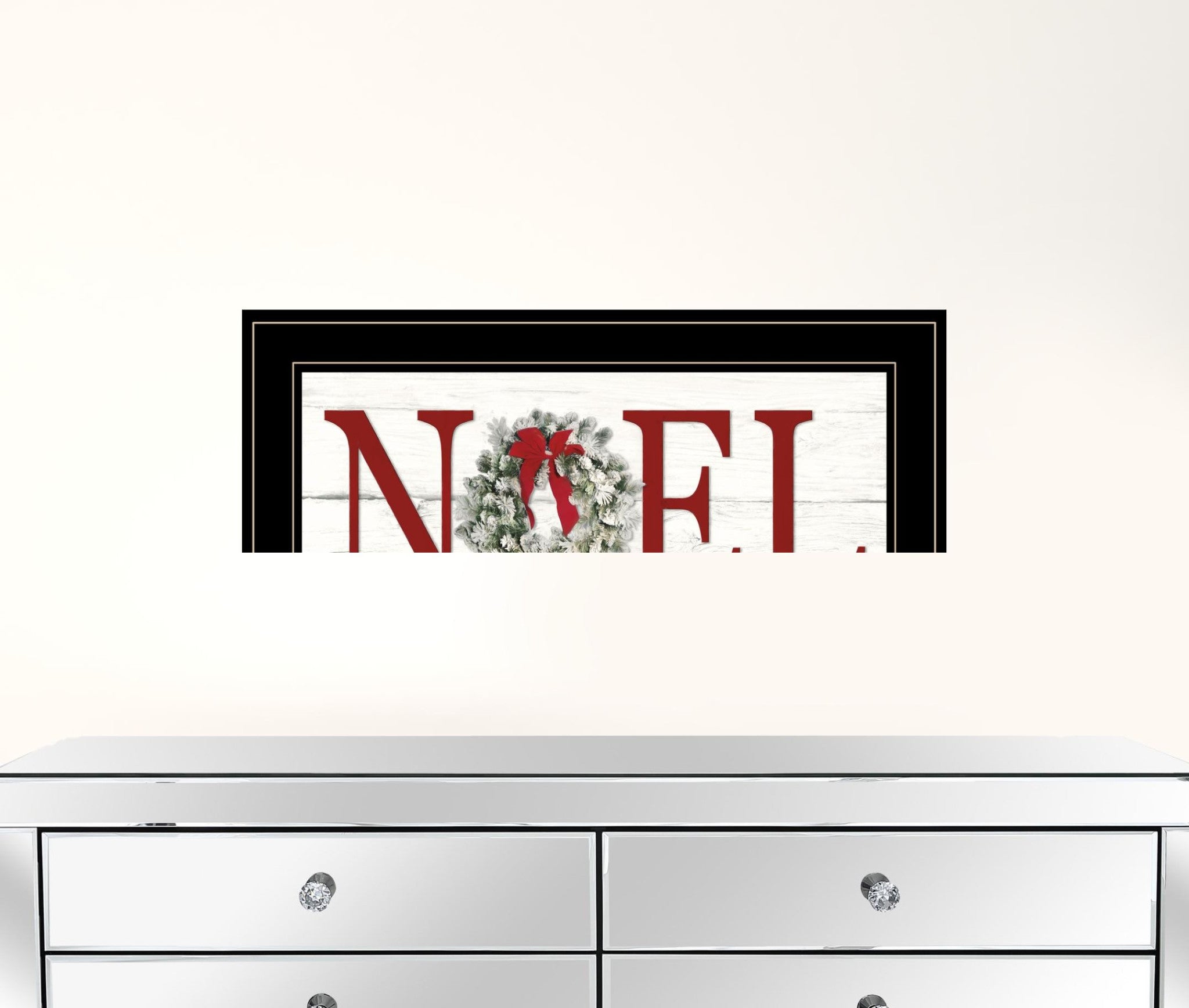 Christmas Noel 2 Black Framed Print Wall Art