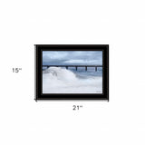 Blue Waves 2 Black Framed Print Wall Art