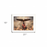 Blaze Of Glory 1 White Framed Print Wall Art