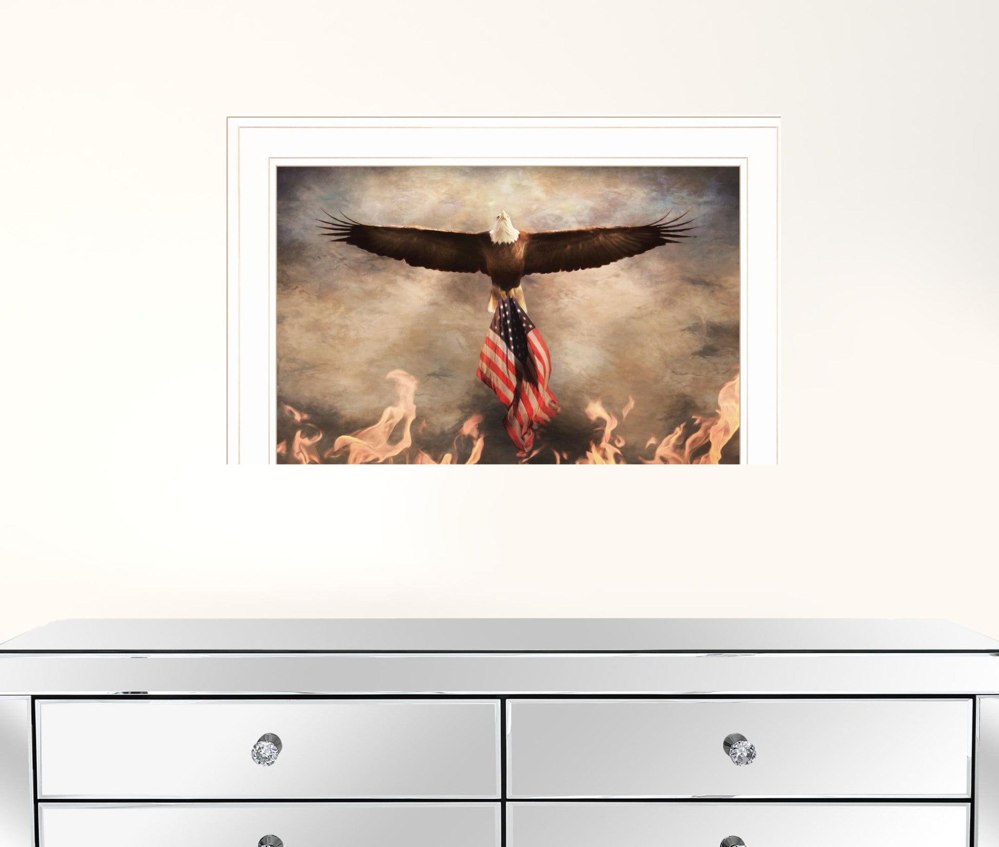 Blaze Of Glory 1 White Framed Print Wall Art