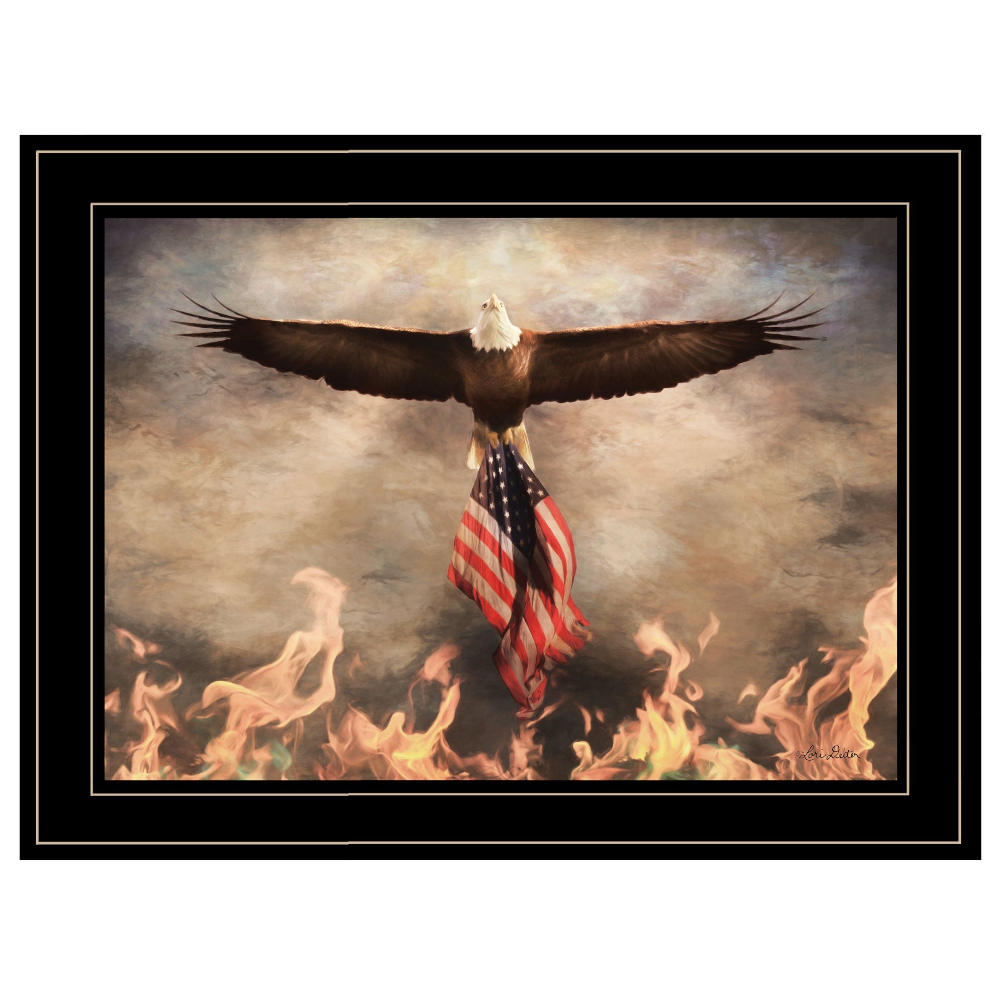 Blaze Of Glory 2 Black Framed Print Wall Art