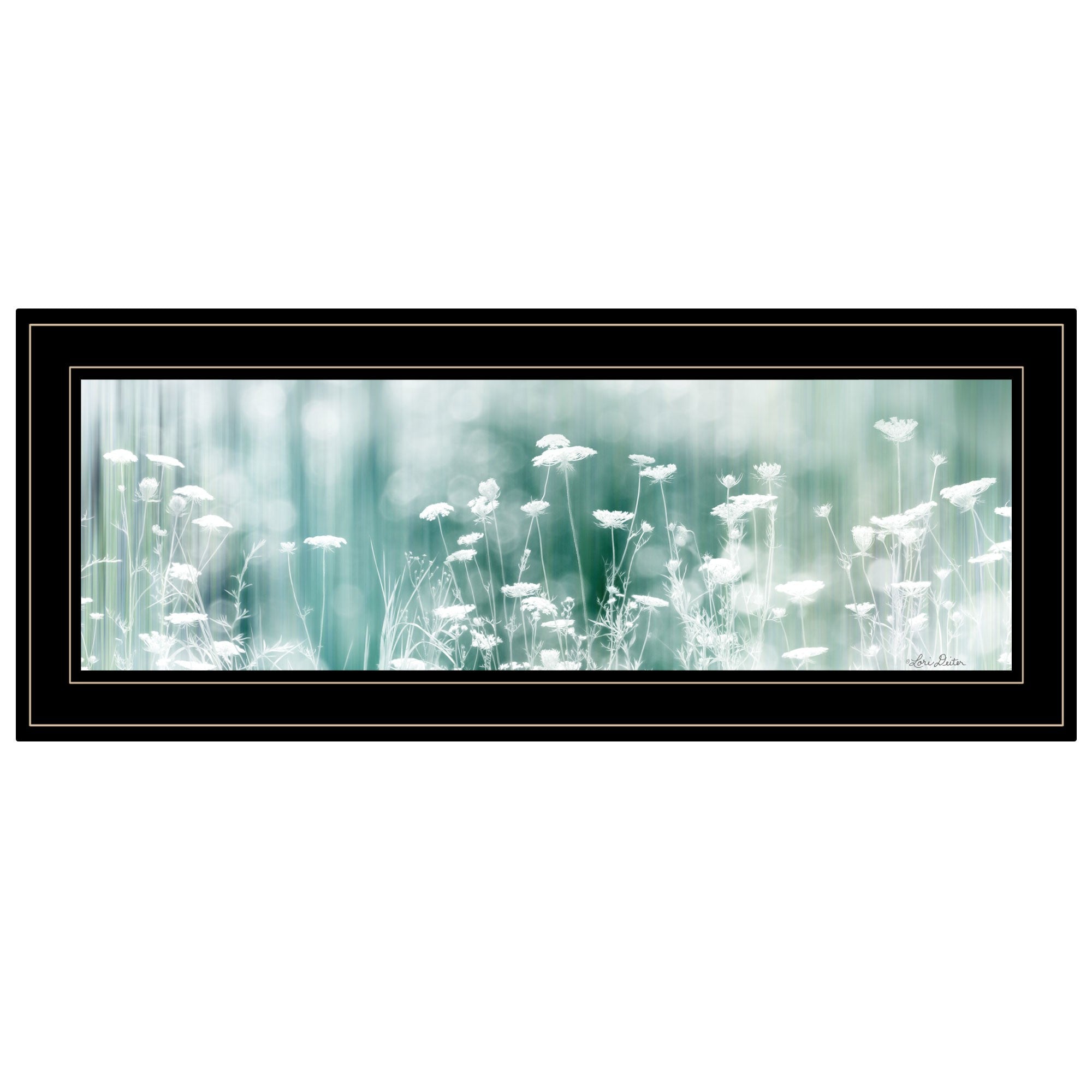 Dreamy Meadow 2 Black Framed Print Wall Art