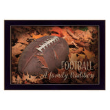 Football A Family Tradition Black Framed Print Wall Art