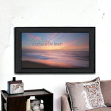 At The Beach Black Framed Print Wall Art