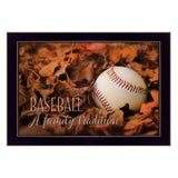 Baseball A Family Tradition Black Framed Print Wall Art