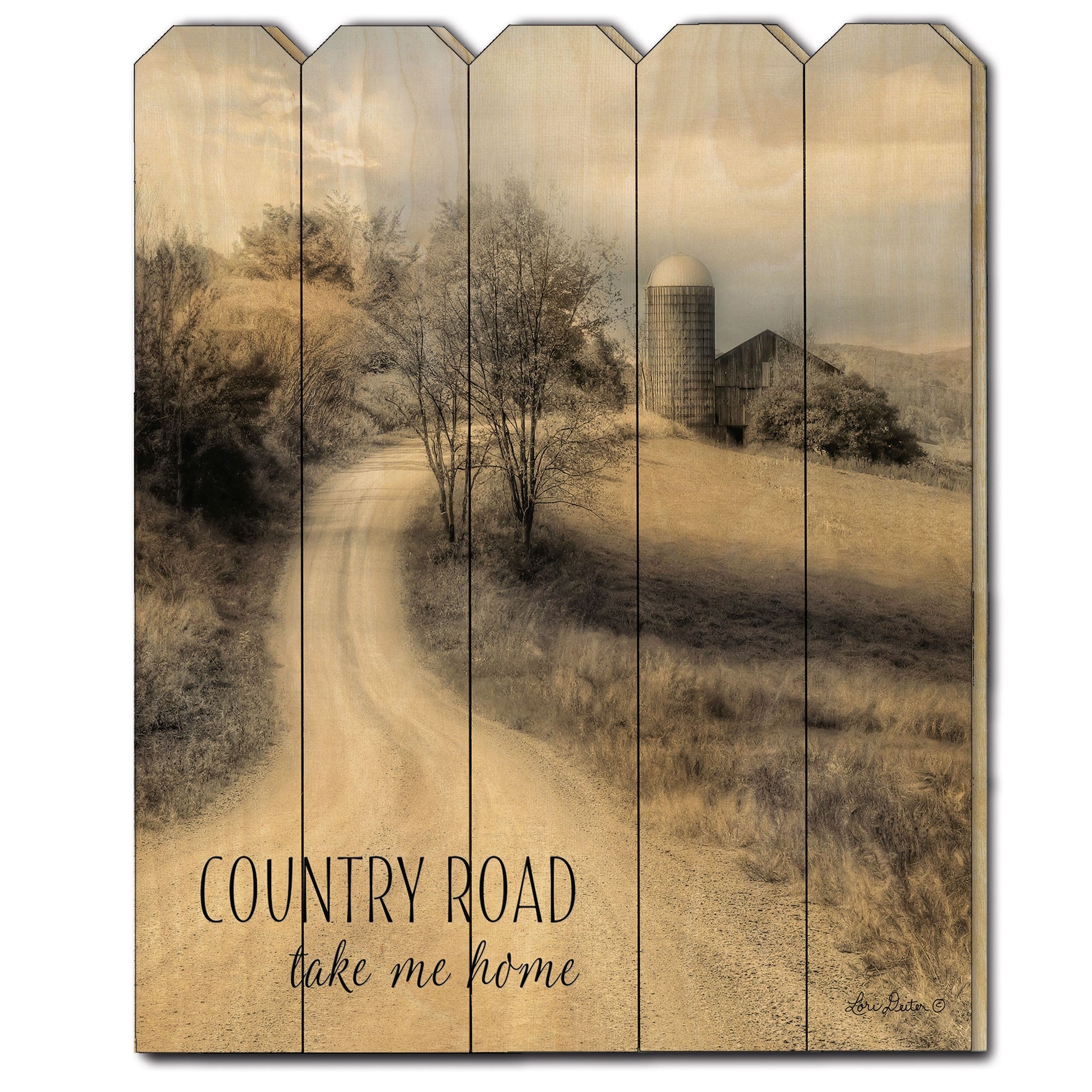 Country Road Take Me Home Unframed Print Wall Art