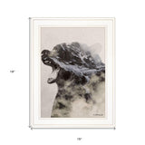 Bear Fog 1 White Framed Print Wall Art