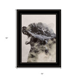 Bear Fog 2 Black Framed Print Wall Art