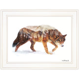 Arctic Wolf 1 White Framed Print Wall Art