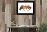 Arctic Wolf 2 Black Framed Print Wall Art