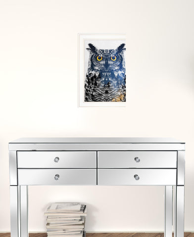 Night Owl 2 White Framed Print Wall Art