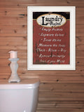 Laundry Rules 3 White Framed Print Laundry Wall Art