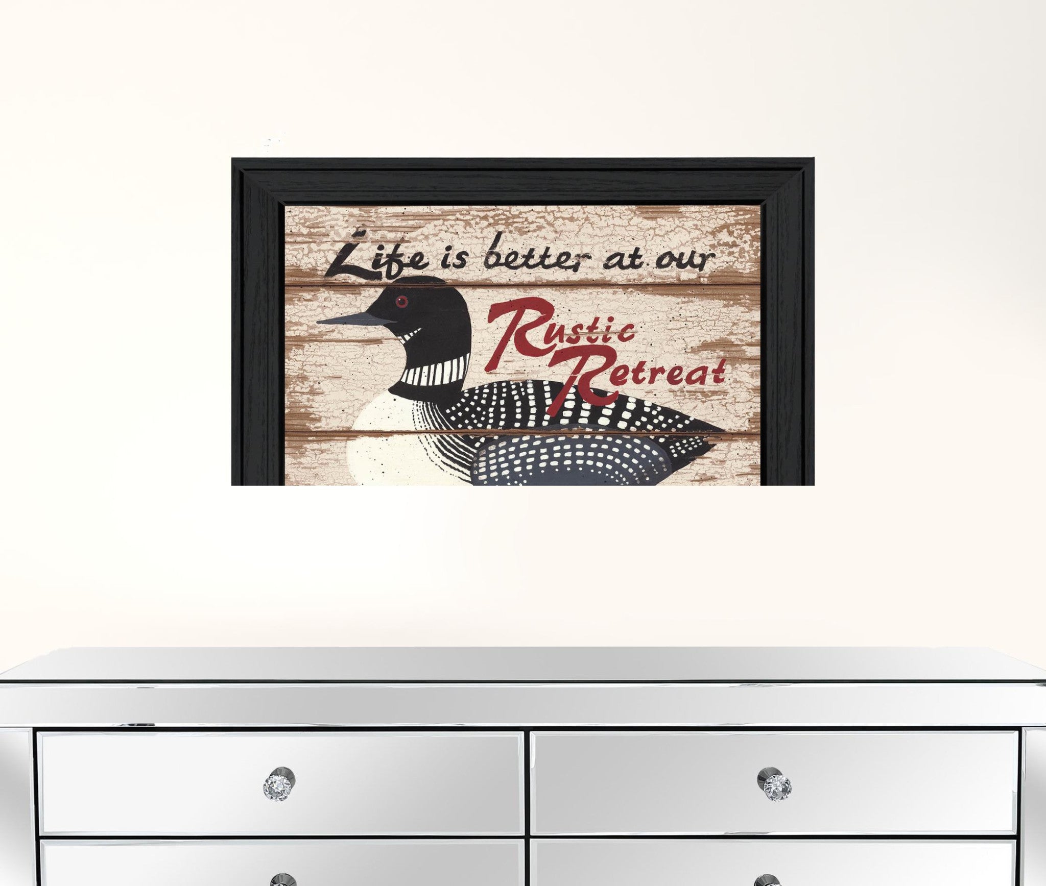 Rustic Retreat Black Framed Print Wall Art