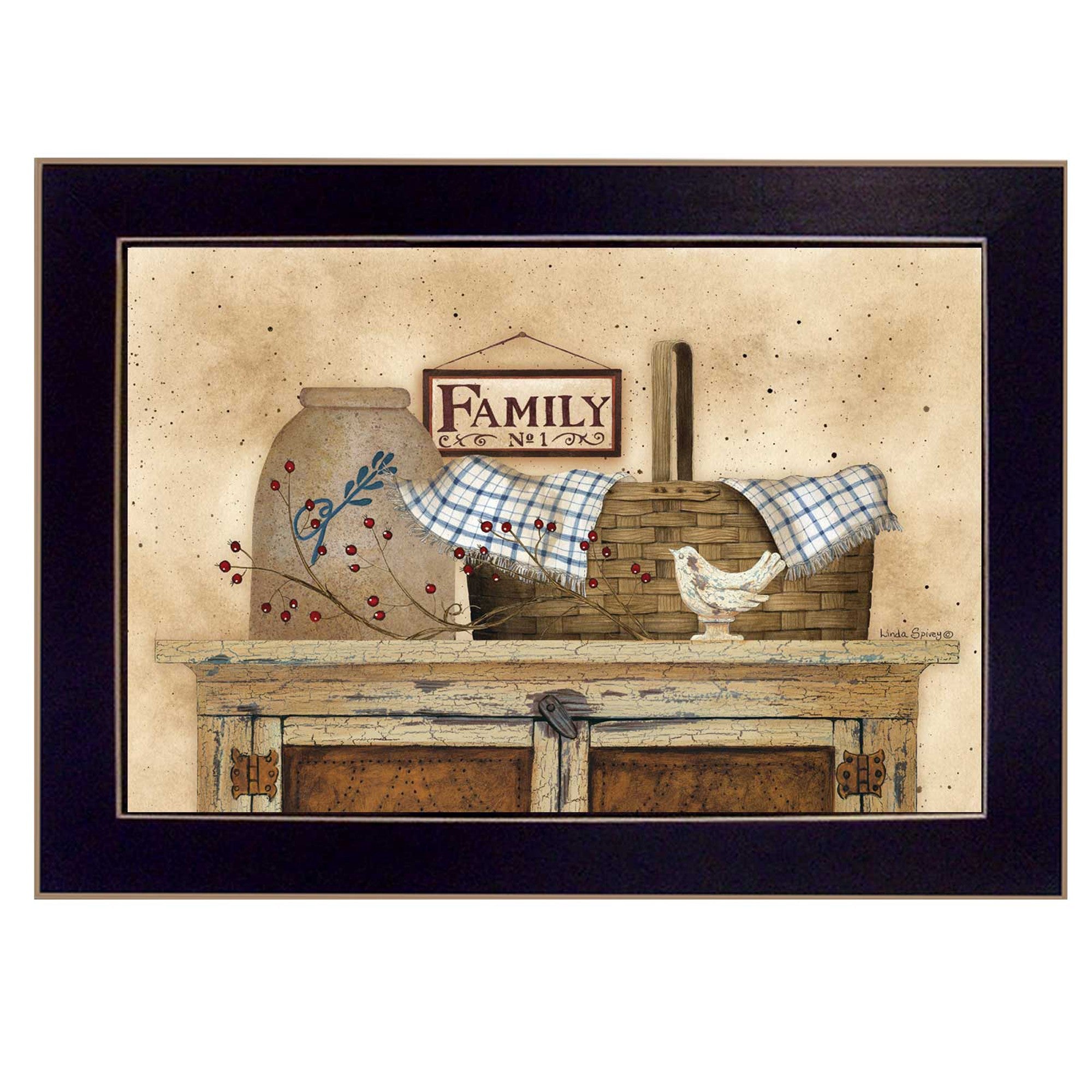 Family Still Life 2 Black Framed Print Wall Art