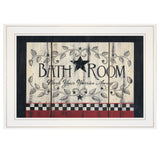 Bathroom White Framed Print Wall Art