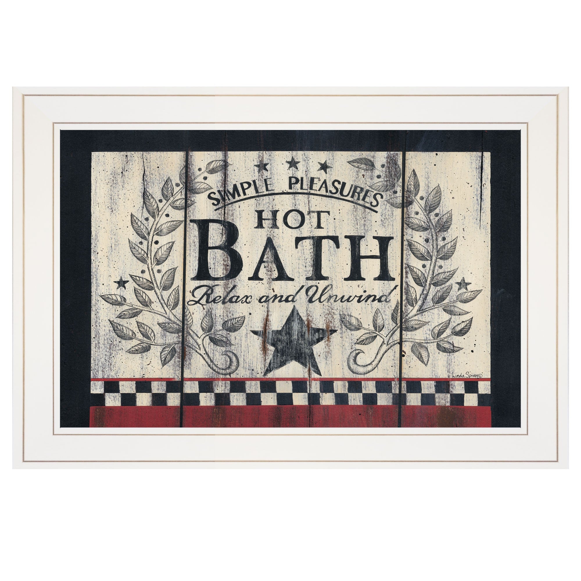 Hot Bath 13 White Framed Print Wall Art