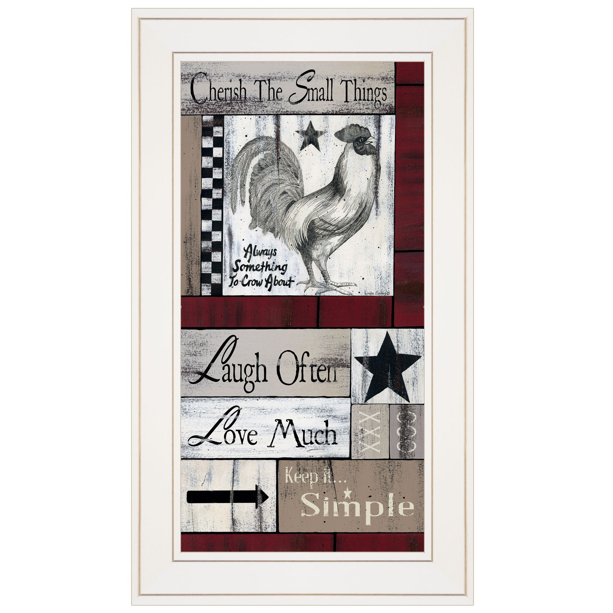 Cherish The Small Things 1 White Framed Print Wall Art