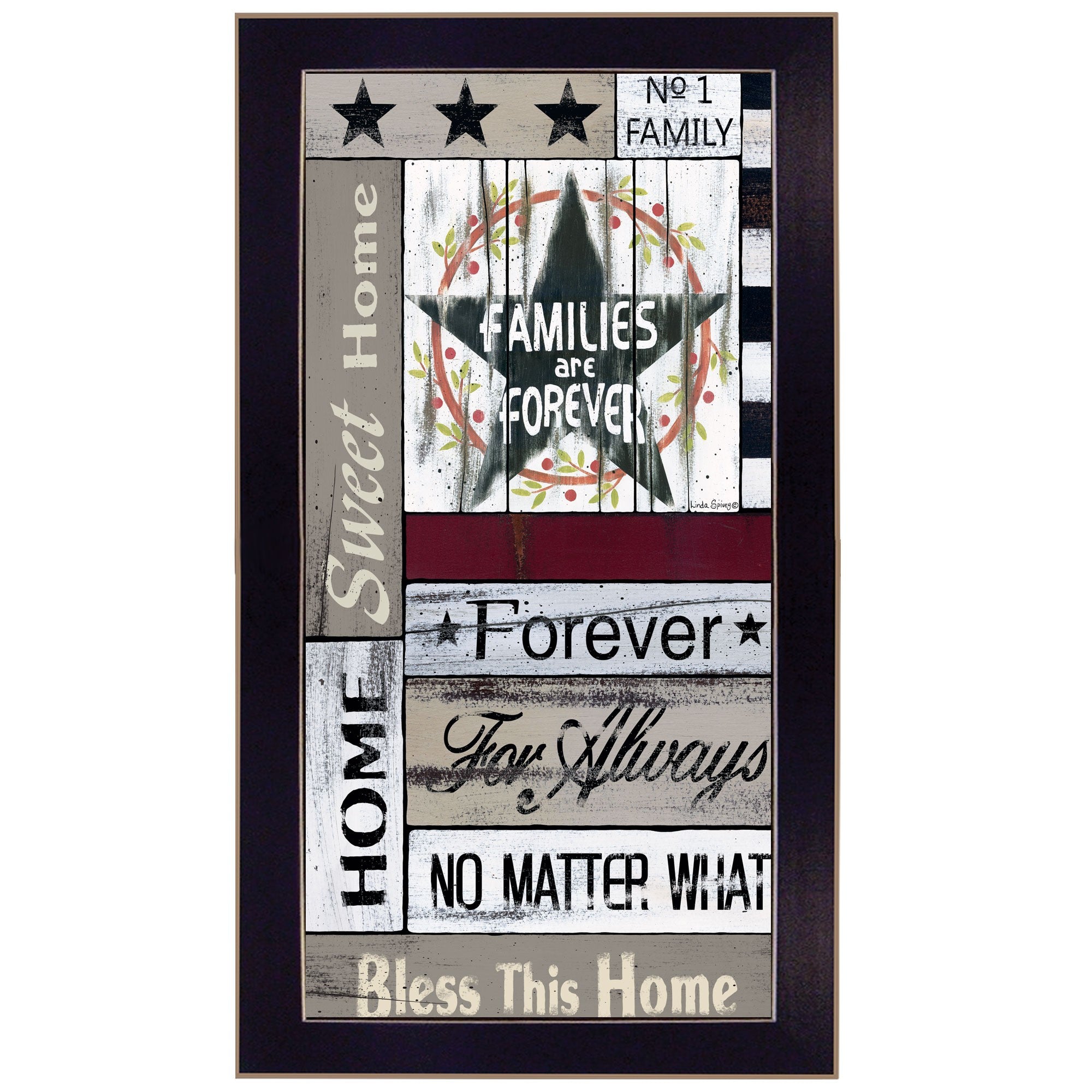 Families Are Forever 3 Black Framed Print Wall Art