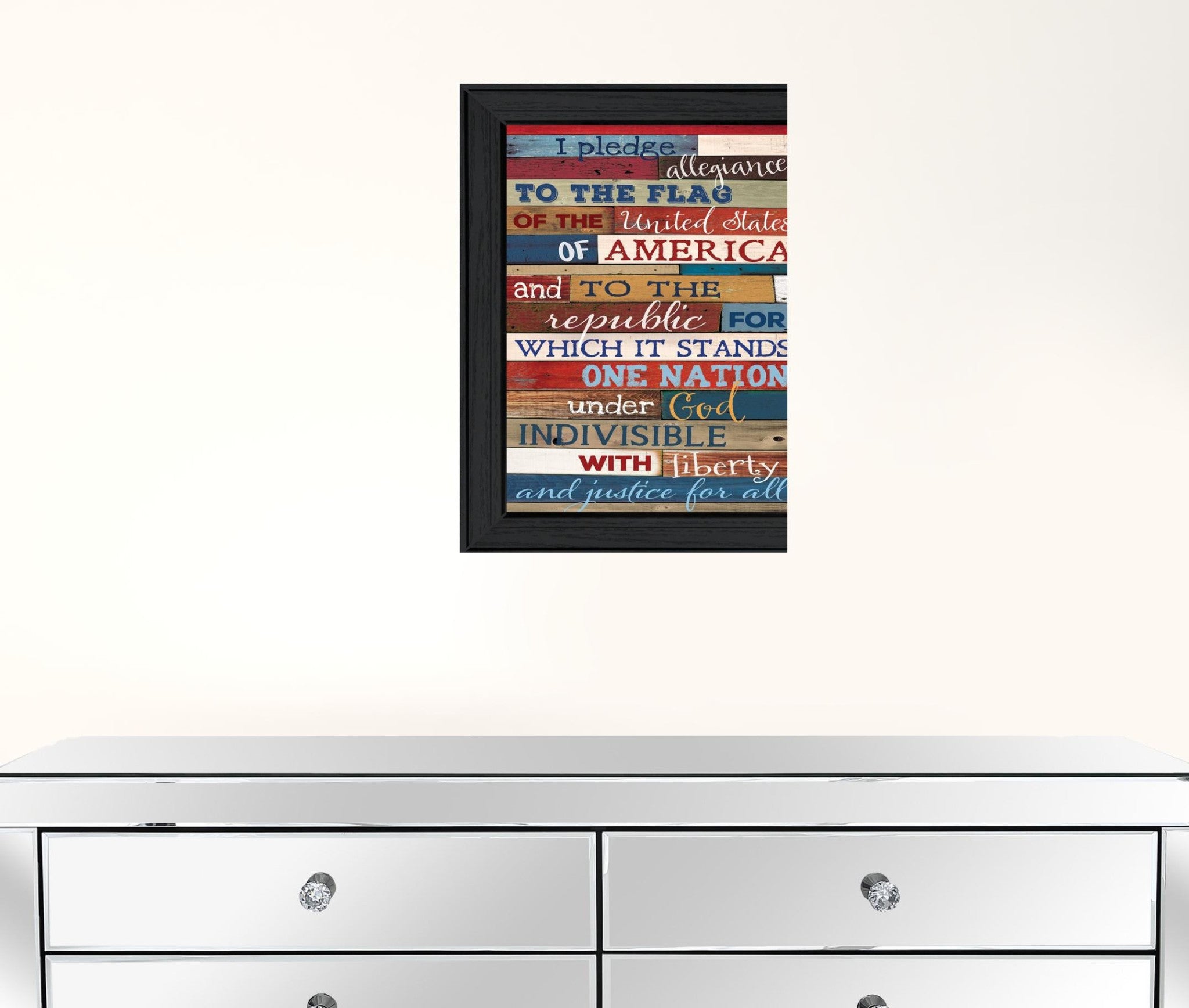 Pledge Of Allegiance 3 Black Framed Print Wall Art