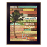 Beach Memories 4 Black Framed Print Wall Art