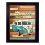 Let The Journey Begin Black Framed Print Wall Art