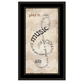 Play It 2 Black Framed Print Wall Art