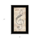 Play It 2 Black Framed Print Wall Art