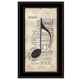 Music 5 Black Framed Print Wall Art