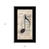 Music 5 Black Framed Print Wall Art