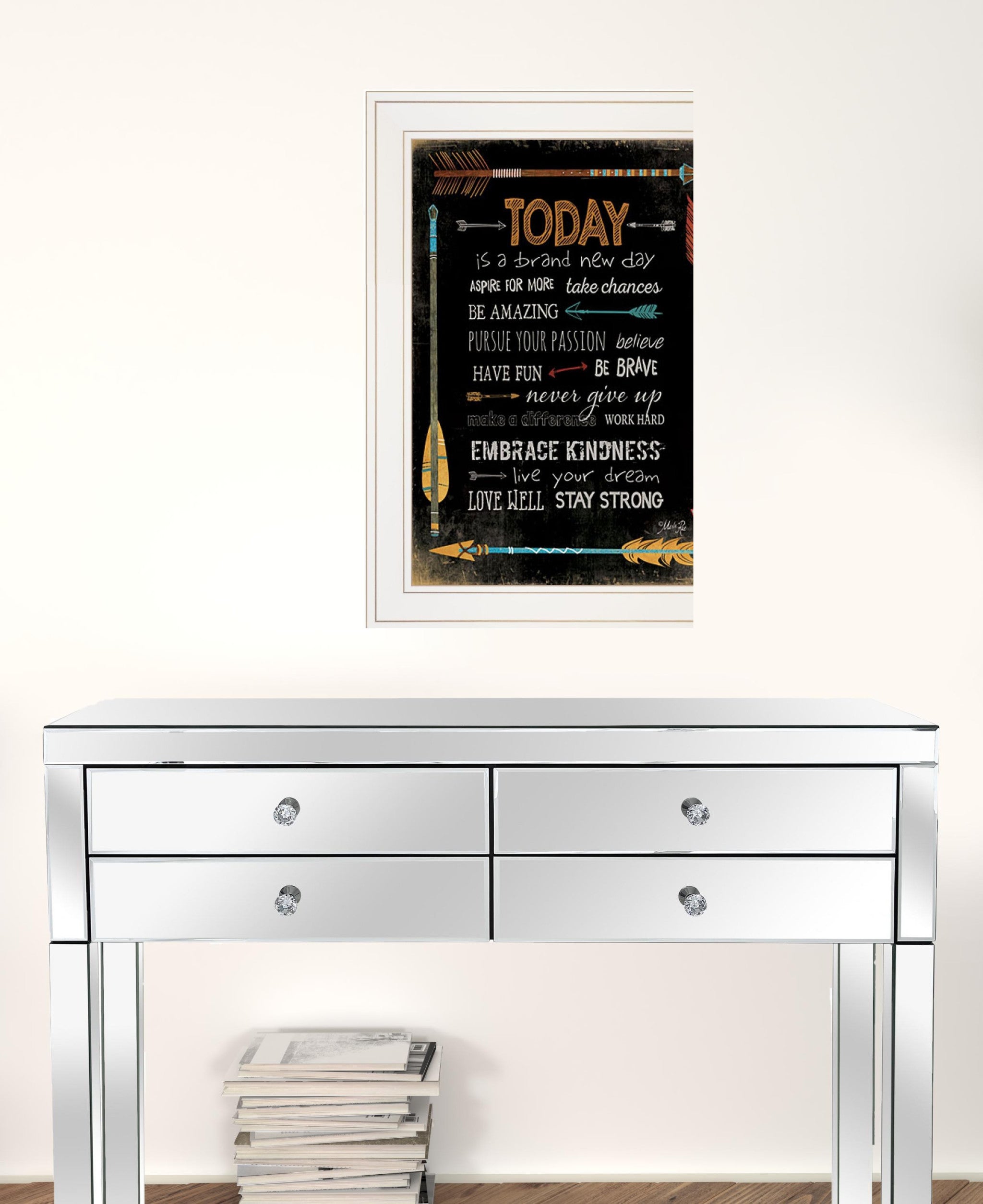 Today Is A Brand New Day 1 White Framed Print Wall Art