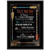 This Is Your Time 2 Black Framed Print Wall Art