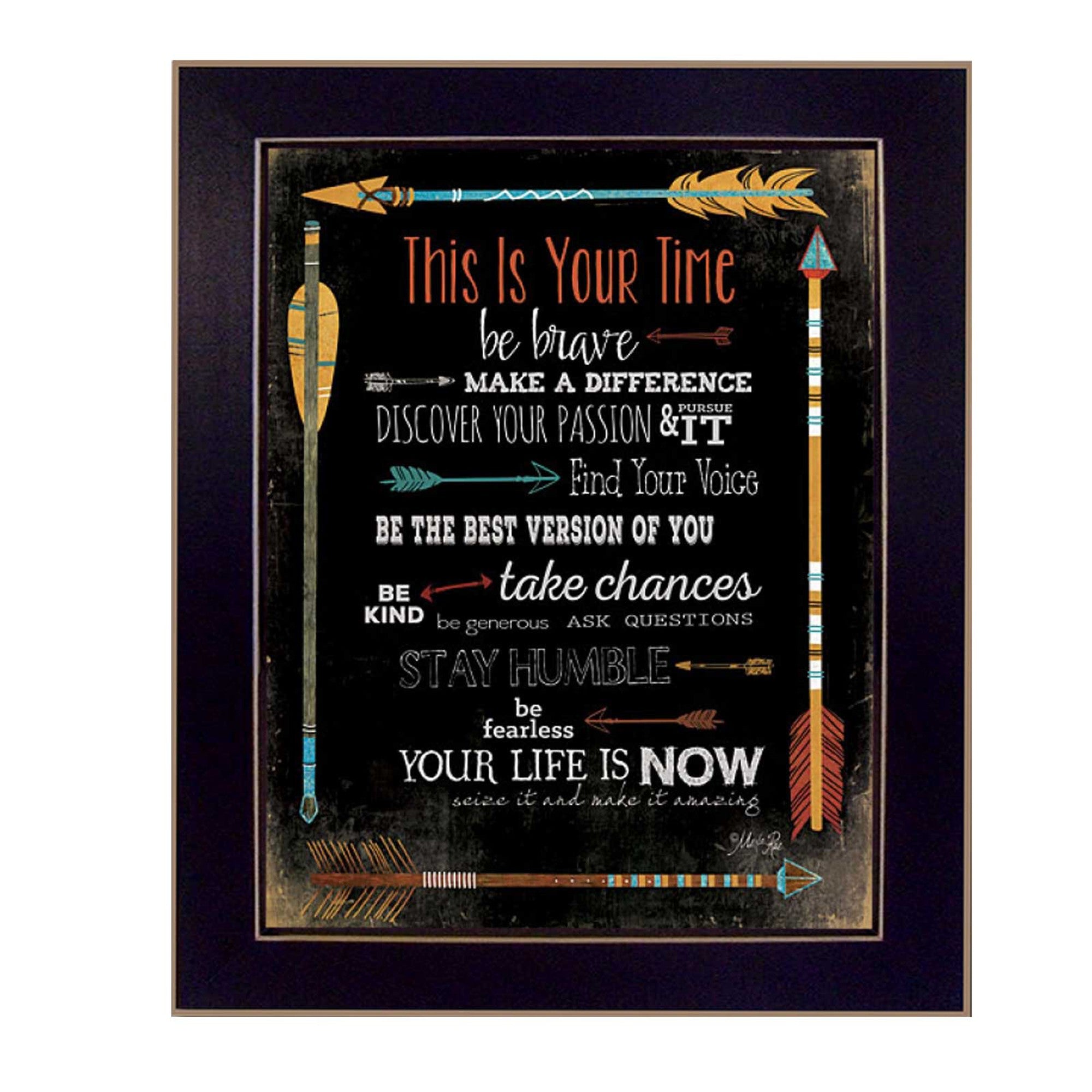 This Is Your Time 3 Black Framed Print Wall Art