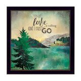 This Lake Is Calling Black Framed Print Wall Art