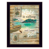 The Lake Is Calling 3 Black Framed Print Wall Art