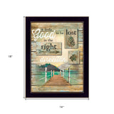 Go To The Lake Black Framed Print Wall Art