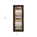 Farmhouse Rules 1 Black Framed Print Wall Art