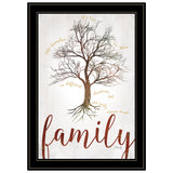 Family Tree 2 Black Framed Print Wall Art