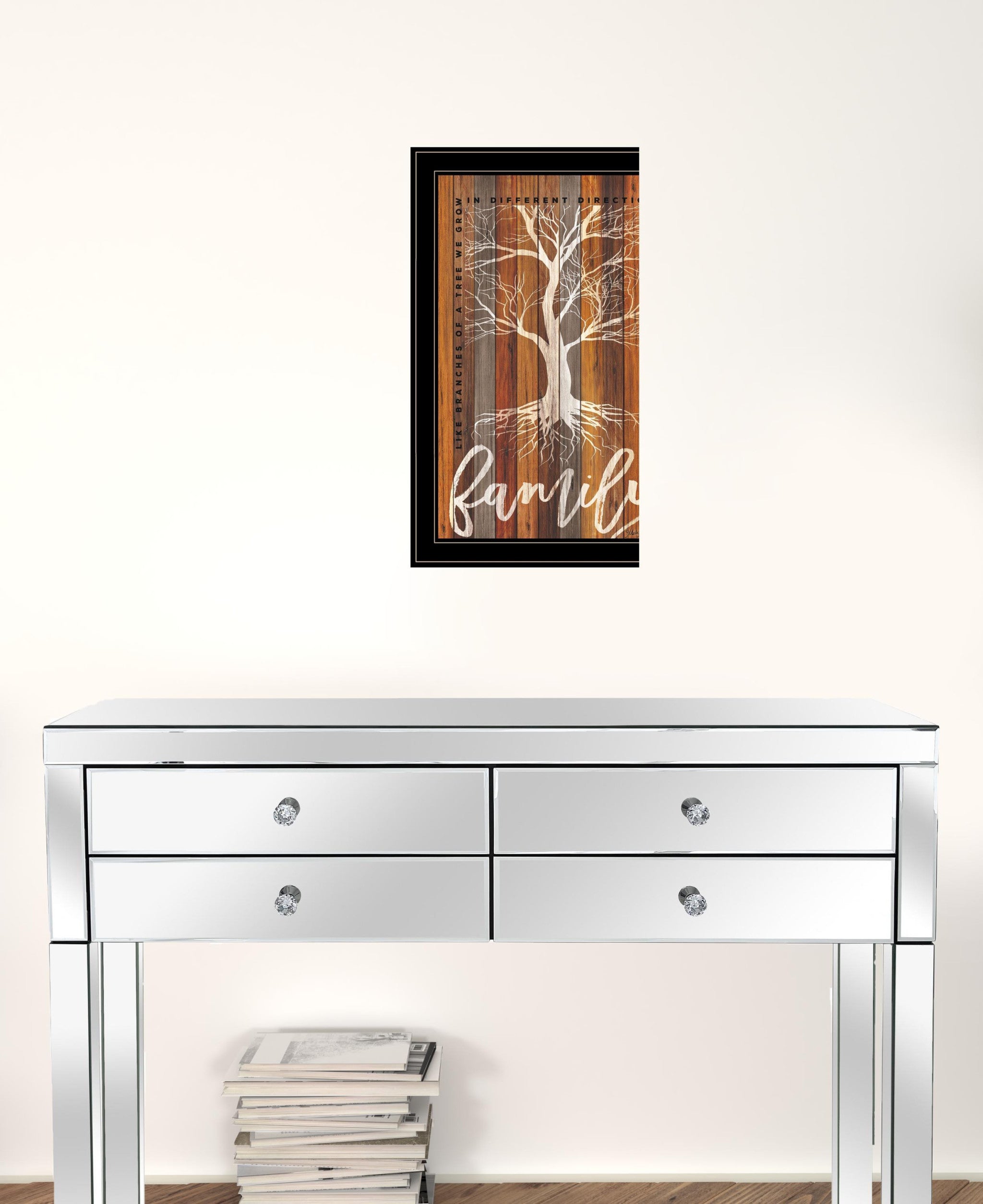 Family Roots 2 Black Framed Print Wall Art