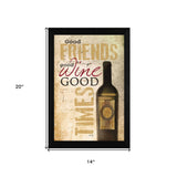 Good Wine 1 Black Framed Print Wall Art