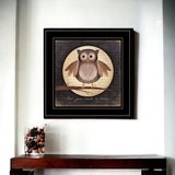 Owl You Need Is Love 2 Black Framed Print Wall Art