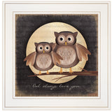 Owl Always Love & Need You 1 White Framed Print Wall Art