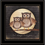 Owl Always Love & Need You 2 Black Framed Print Wall Art