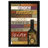 Good Wine 2 Black Framed Print Wall Art