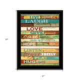 Live Joyfully 2 Black Framed Print Wall Art