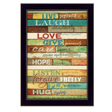 Live Joyfully Black Framed Print Wall Art