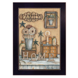 Family 9 Black Framed Print Wall Art