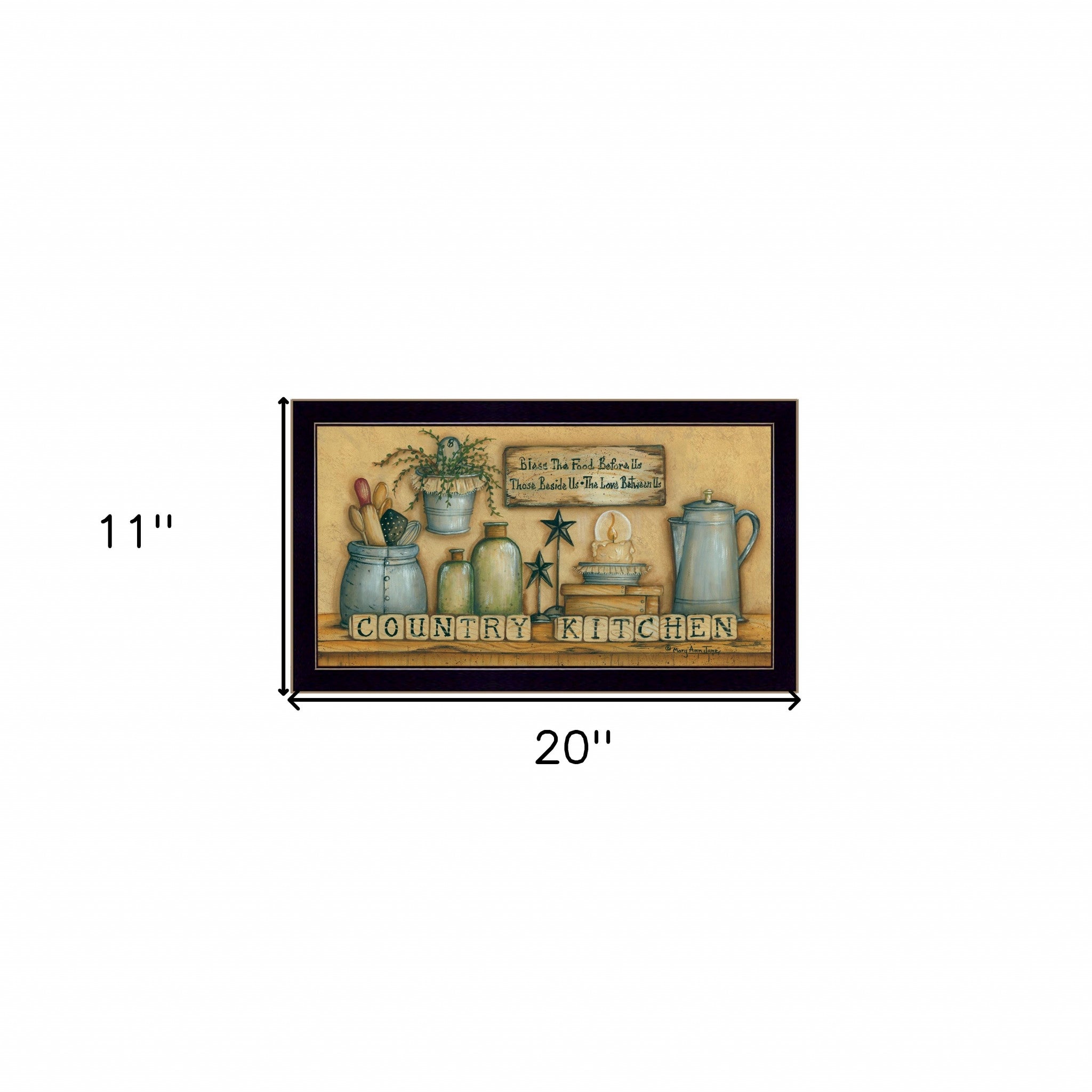 Country Kitchen 2 Black Framed Print Wall Art