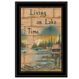 Living On The Lake 2 Black Framed Print Wall Art